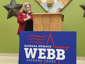 Supreme Court Candidate Barbara Webb Speaks at Third Congressional District Meeting