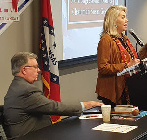 Susan Gessler addresses Republican state committee meeting