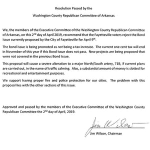 WCRC Against Fayetteville Bond Proposal